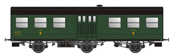 LS Models MW31906 - 2nd class passenger car type B6t of the SNCF